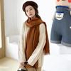 Sweet Solid Color Scarf Women's 2025 New Fashion Warm Medium and Long Decorative Wear Scarf Shawl