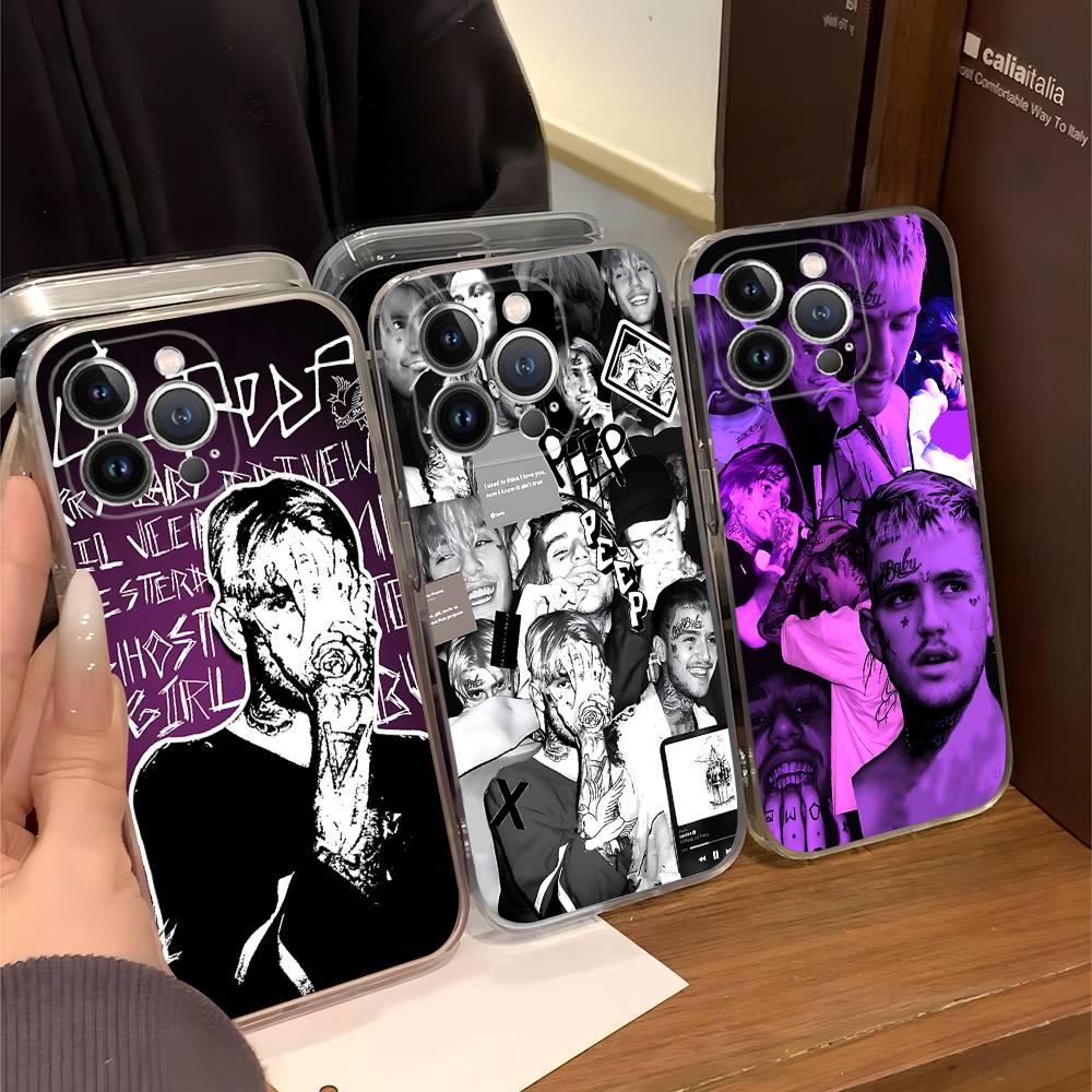 Singer Rapper L-Lil Peep Fit For IPhone 16 15 Promax Phone Case IPhone 14 11 12 High End 13 Pro Silicone