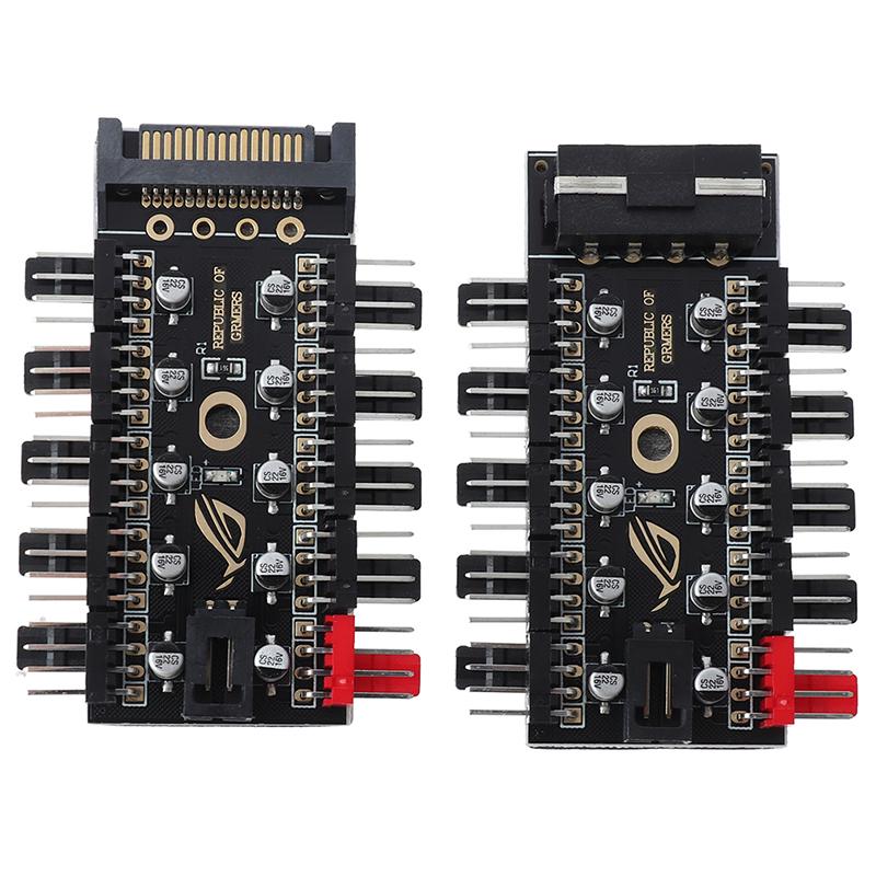 ШИМ-концентратор вентилятора 10, охладитель Sata Molex, охлаждающий вентилятор, разветвитель, адаптер контроллера скорости