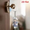 2D Flat Acrylic Nurse Cat Pattern Keychain Backpack Pendant Gift Decorative Pendant
