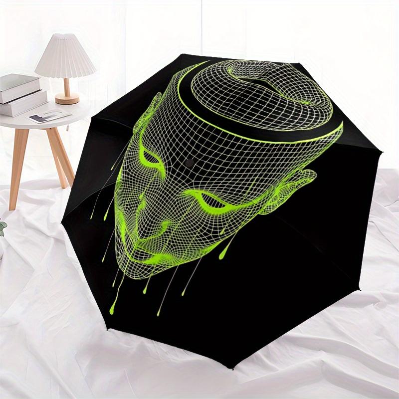 1pc Wireframe Head Design Automatic Opening/closing Umbrella with Auto Open/Close, Windproof, Foldable Sunshade yy250811179