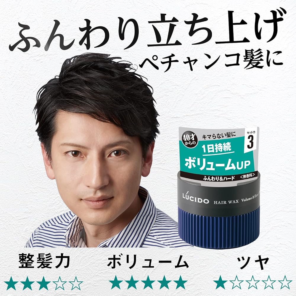 LUCIDO Volume & Hard Hair Wax for Men 80g