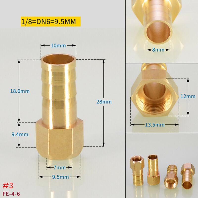 Латунный шланговый фитинг муфта 6 8 10 12 14 16 мм штуцер хвостовик 1/8 1/4 3/8 1/2 внутренняя резьба медный соединитель соединение муфта адаптер