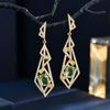 Серьги-гвоздики Heavy Industry Light Luxury Style с асимметричными микро-инкрустациями из циркония, женские модные серьги-гвоздики в стиле темперамент
