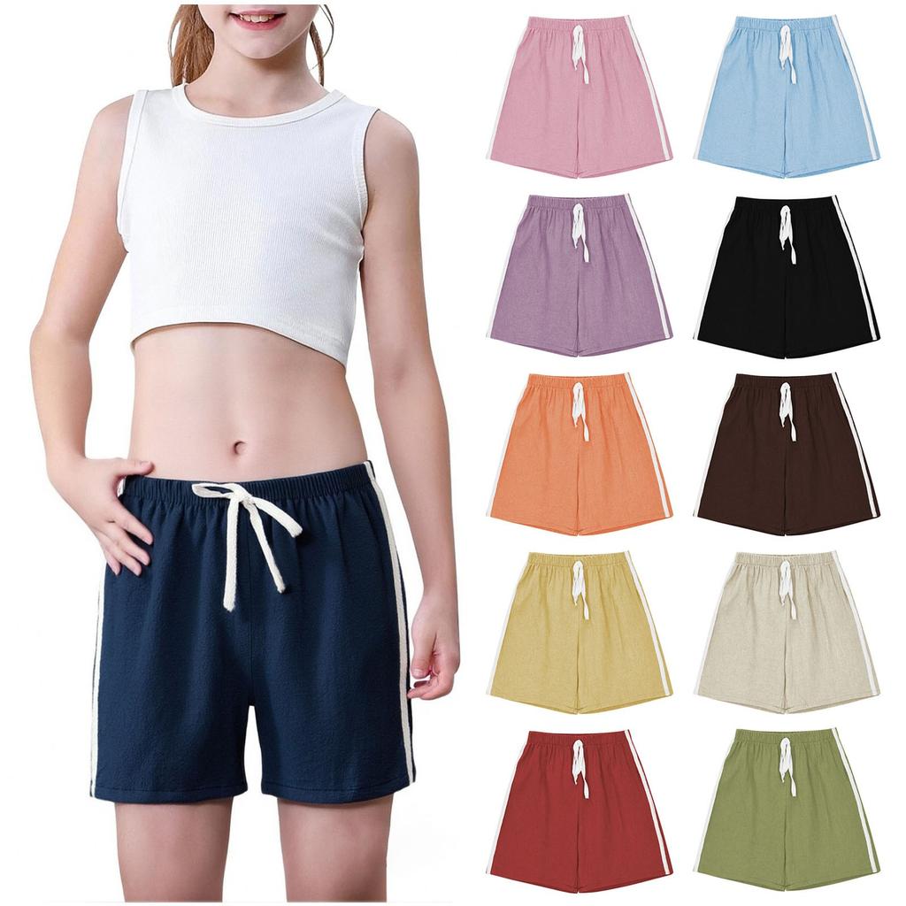 Kids' Summer Solid Shorts Sporty Casual Shorts For Boys & Girls