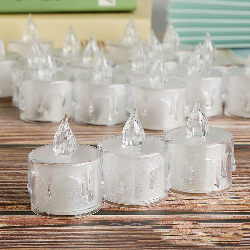 1/3/6/24 шт./компл. небольшой чайный восковой светильник, красивый без тепла для вечеринки