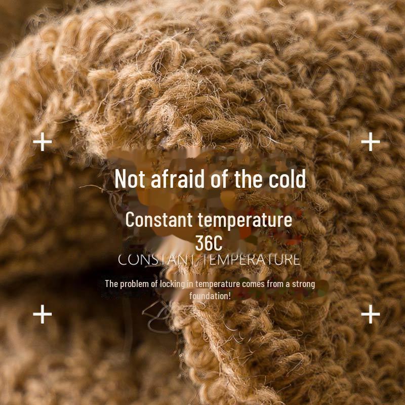 Мужские и женские носки из супертолстой шерсти - теплые носки средней длины из бархата и махровой ткани