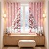 Pink Christmas Tree Printed Blackout Curtains Kids Room Living Bedroom Decorative Window Treatment