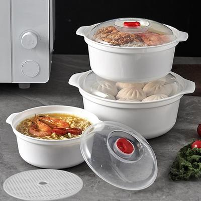 3 шт. Микроволновые миски с крышками Блюда Сервировочные Пароварка для салата