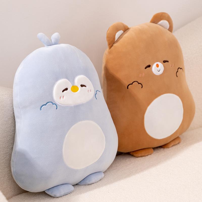 Новый продукт Yiju's Dundun Animal Pillow, милая круглая подушка в виде динозавра, игрушка в виде розового кролика