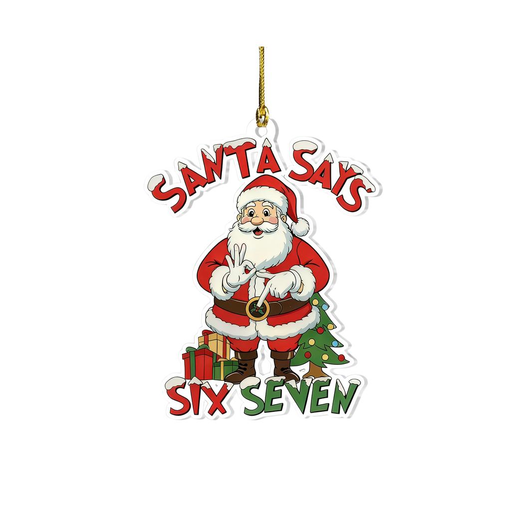 2D Acrylic Christmas Ornaments, Suitable For Keychains, Car Rearview Mirror Accessories, Backpacks