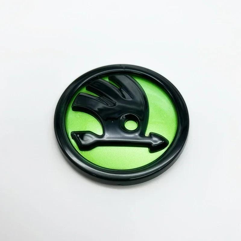 Skoda 2025 Hot 80mm 90mm 100mm Car Logo Badge Car Front Grille Rear Trunk Emblem for Skoda Octavia Rapid Fabia A7 Superb KAMIQ V