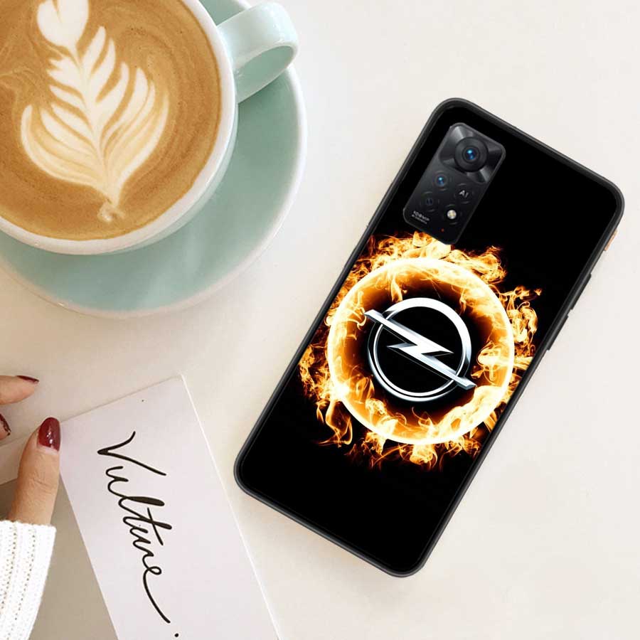 Чехол для телефона с логотипом Opel Astra для Redmi 14C 12 12C Note 14S 13 14 Pro Plus K80 Pro 10 10A 10C 9 9A 9C 9T 8 8A TPU Прозрачный Чехол Чехол