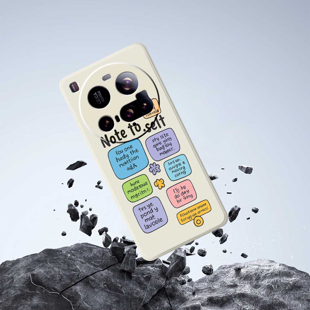 For Xiaomi 15 Ultra Case Colored Sticky Notes Pattern Printing Straight Edge TPU Phone Back Cover