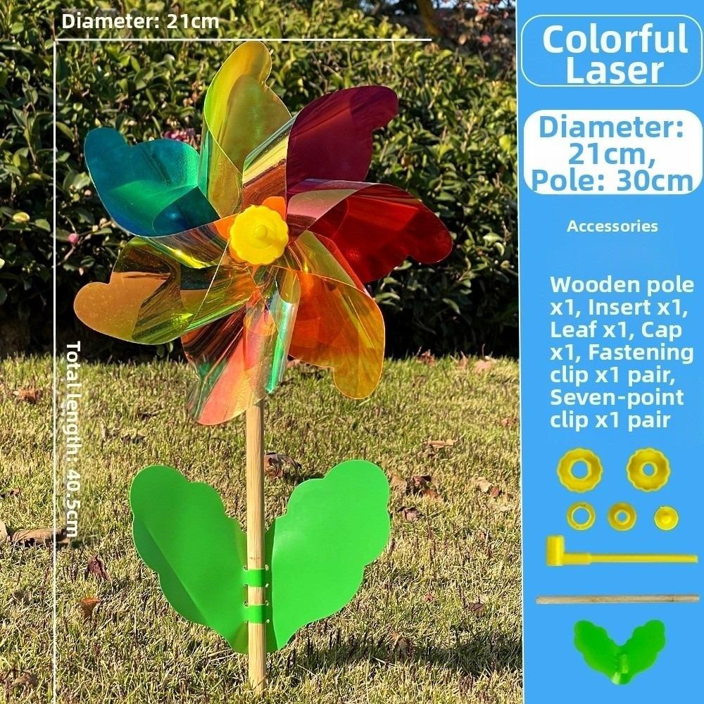 21/29/37cm Sunflower Windmill Multistyles Colorful Windmill Outdoor Party Picnic Decor