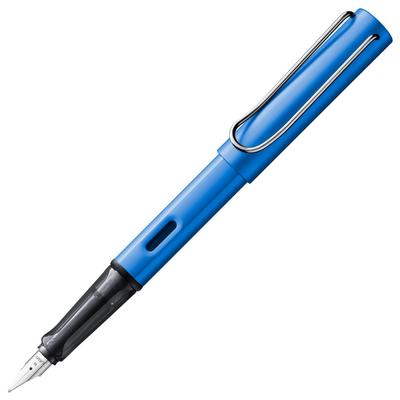 Перьевая ручка LAMY Ocean Blue Эргономичная рукоятка и стальное перо Размер F Легкий алюминиевый корпус Включает синий картридж LAMY T10 AL-star - Перо, - - -