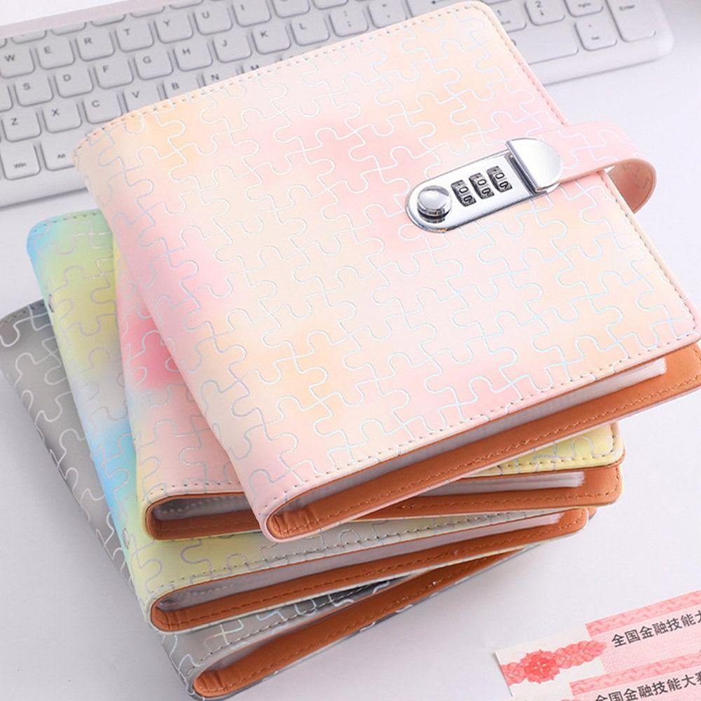 ПУ Книга для сбора денег с кодовым замком Папка для сбережений Подарки Книга для сберегательных челленджей Дети