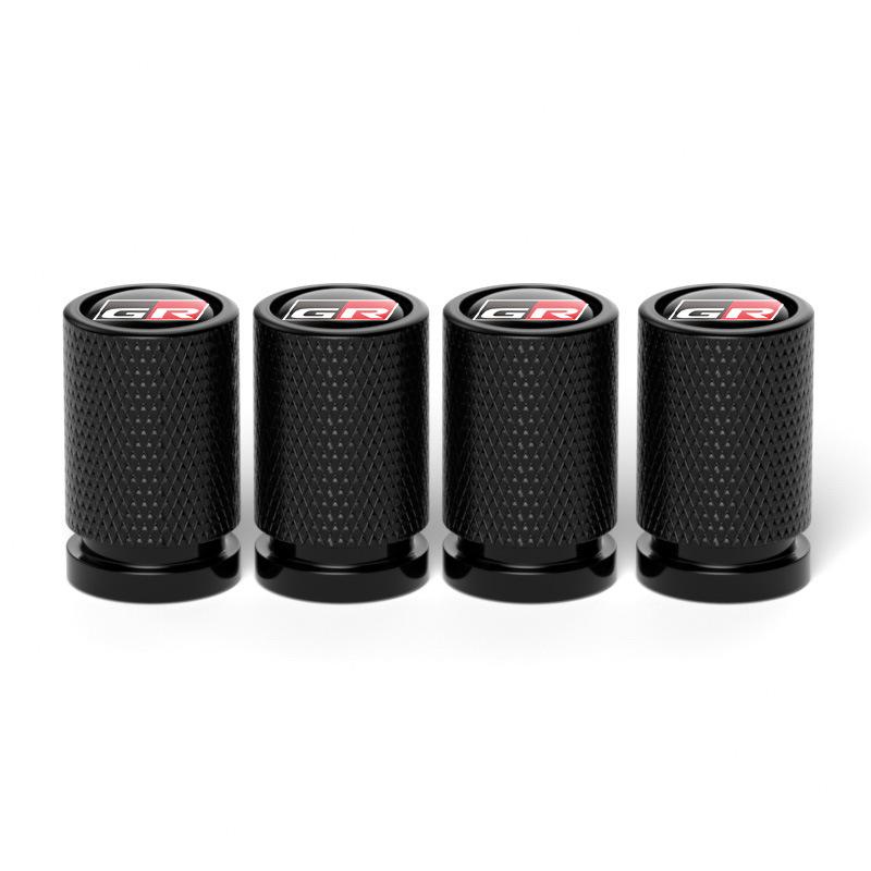 xzlhg9 4 Pcs Car Tire Valve Stem Caps Dustproof Waterproof for Toyota GR Racing Yaris 86 Corolla Hilux Supra C-HR Exterior Accessories