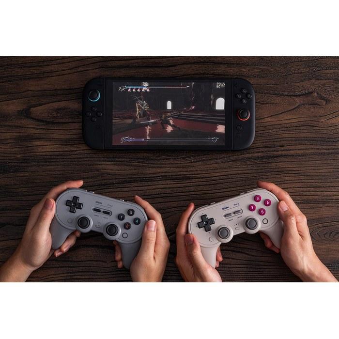 Контроллер 8BitDo Pro 3 Bluetooth для Switch/Switch 2 — джойстики TMR, сменные кнопки ABXY, кнопки на задней панели, зарядная док-станция, датчик Холла.
