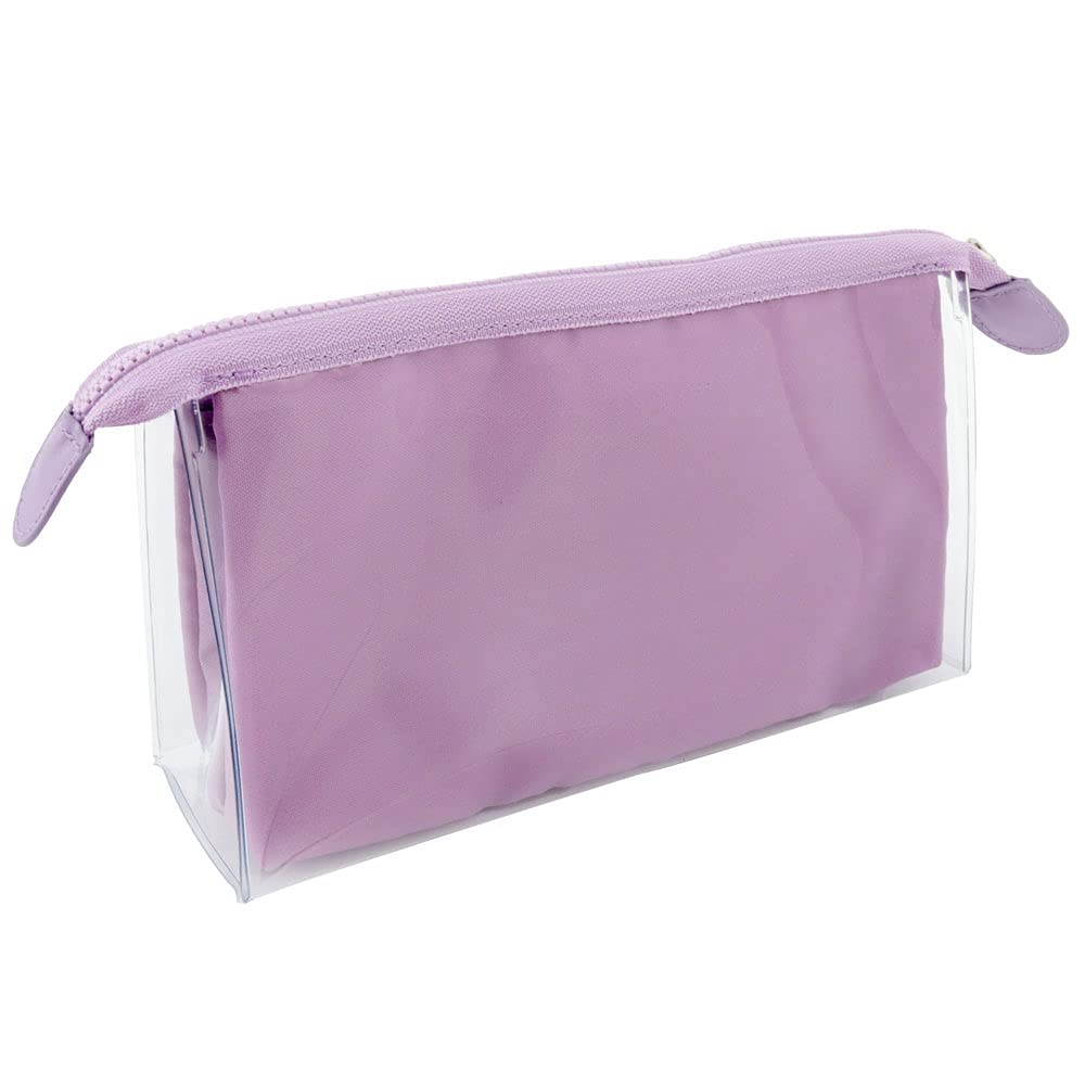 Sunstar Stationery Pen Case Clear Pouch Mitte with Gusset Light Violet S2314398