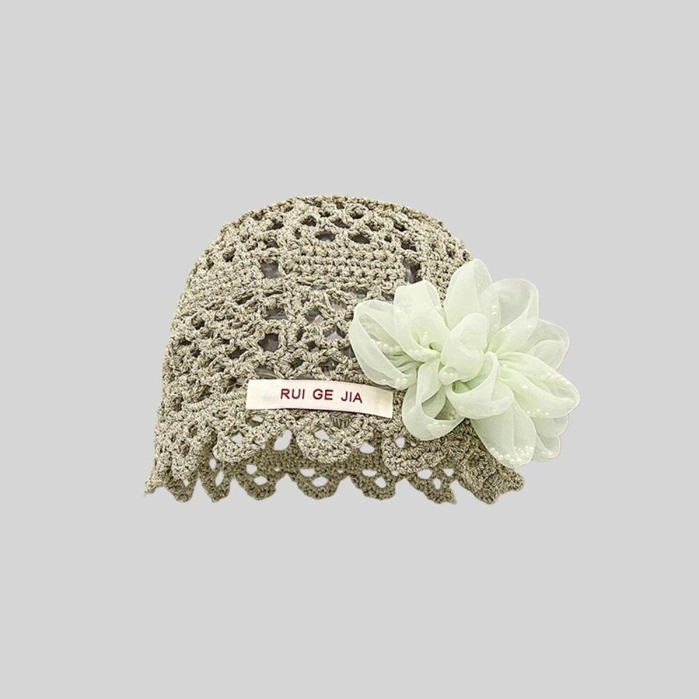 Breathable Hollow Pullover Hats Hollow Out Beret Cap Elegant Beanies Cap Summer