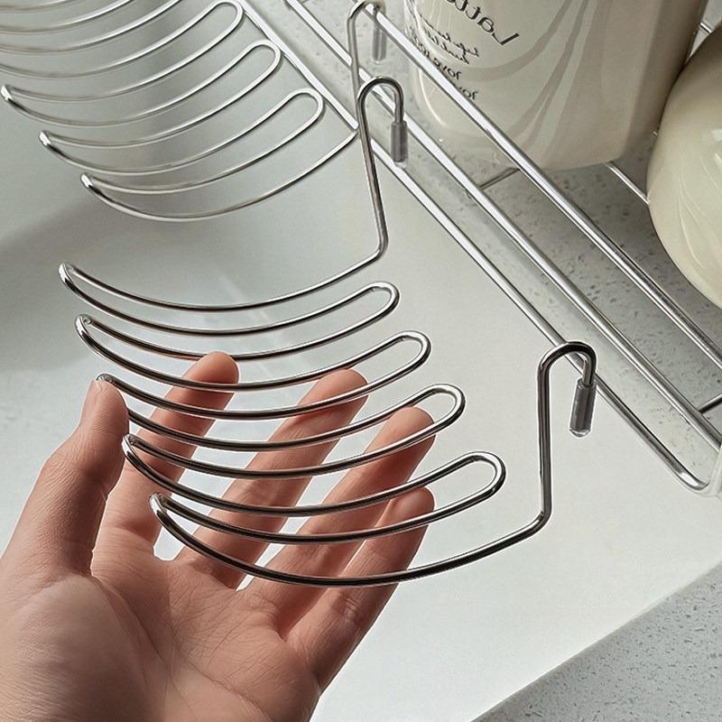 Expandable Stainless Steel Drain Rack Multifunctional Hanging Storage Basket Drain Tray Kitchen Sink Organizer Adjustable Rack
