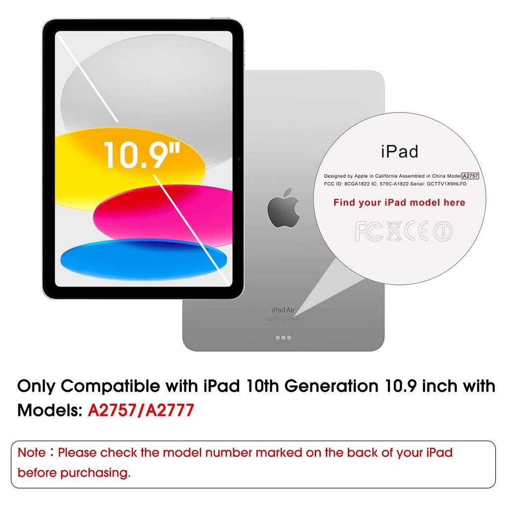 Для Apple iPad 10,9 дюйма (2022) Защитная пленка 10-го поколения из закаленного стекла для iPad 10 2022 A2757 / A2777