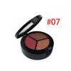 Tri-color Matte Shimmer Glitter Eye Shadow Palette Earth Color with Mirror with Brush Long-lasting Women Makeup Tools