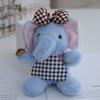 Cute Elephant Plush Toy Keychain With Patterned Scarf For Kids