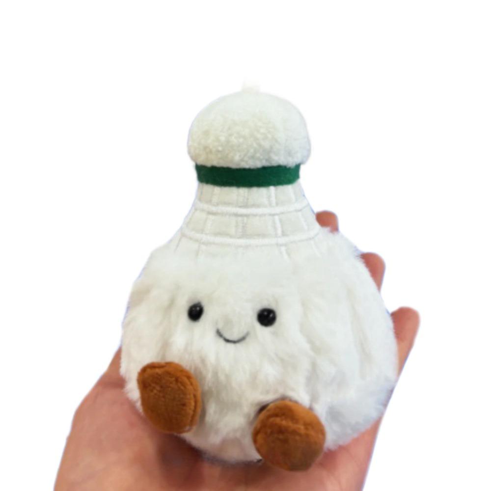 Creative Plush Doll Furry Bag Decor Pendant New Badminton Keychain  Friends Gifts
