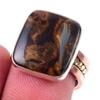 Natural Pietersite Gemstone 925 Sterling Silver Jewelry Two Tone Ring S.6.5 B8p77
