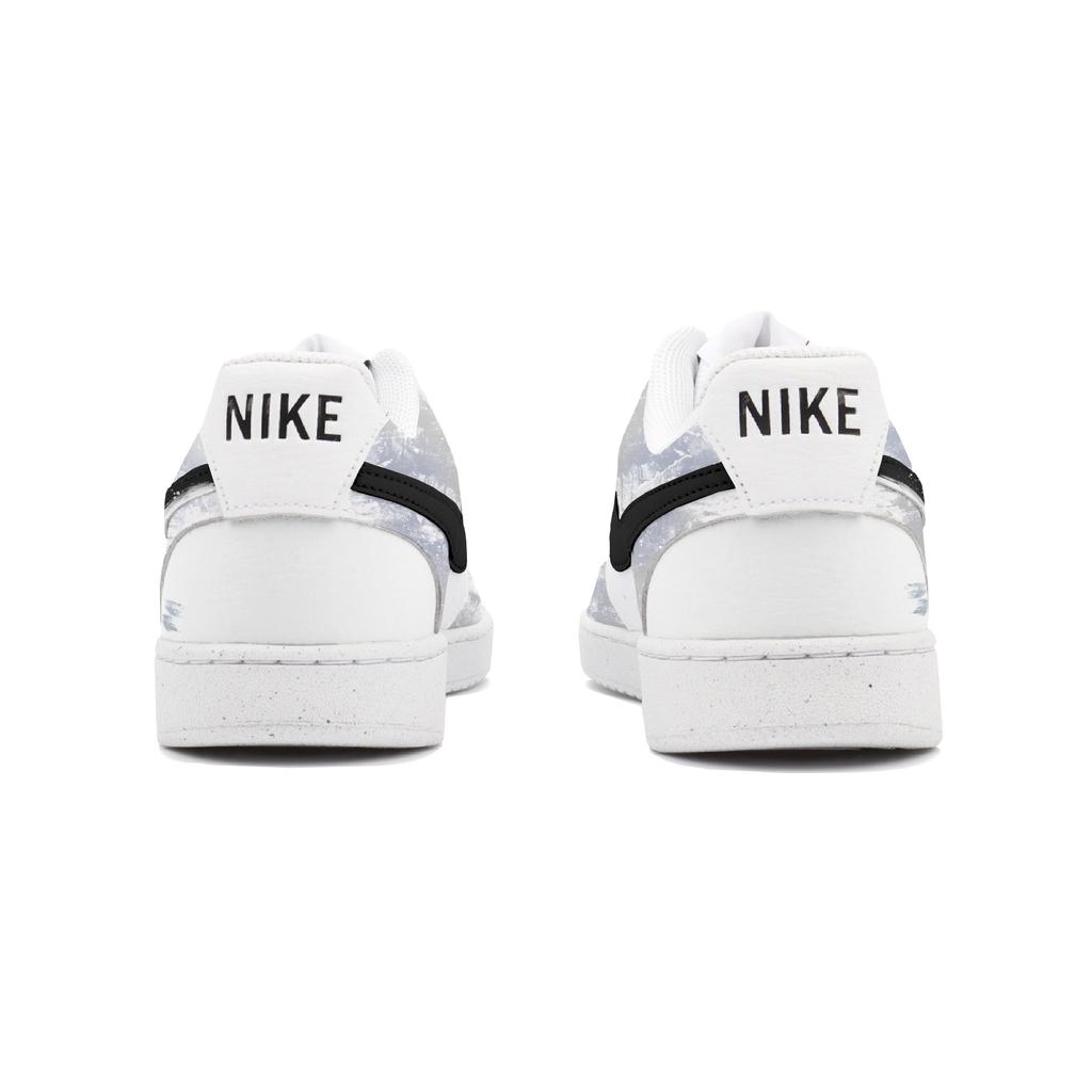 Nike Court Vision 1 White Ink Song Slip Resistant Abrasion Resistant Low top Skateboard Shoes Men's Black White DH2987-101(Team1629-)
