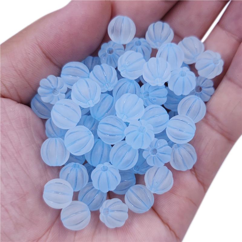 Товары для дома и вечеринок Изготовление ювелирных изделий 20 шт. Spacer Craft DIY 9 мм яркие цвета матовые свободные бусины тыква акриловое ожерелье браслет