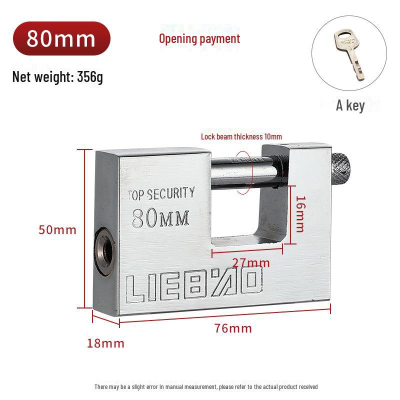 Противоугонная прямоугольная защита навесного замка с функциями защиты от взлома и сдвига для дверей и шкафов