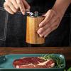Manual Salt Pepper Grinder Wooden Spice Coffee Seasoning Adjustable Handmade Kitchen Grinding Gadgets Seasoning Organizer