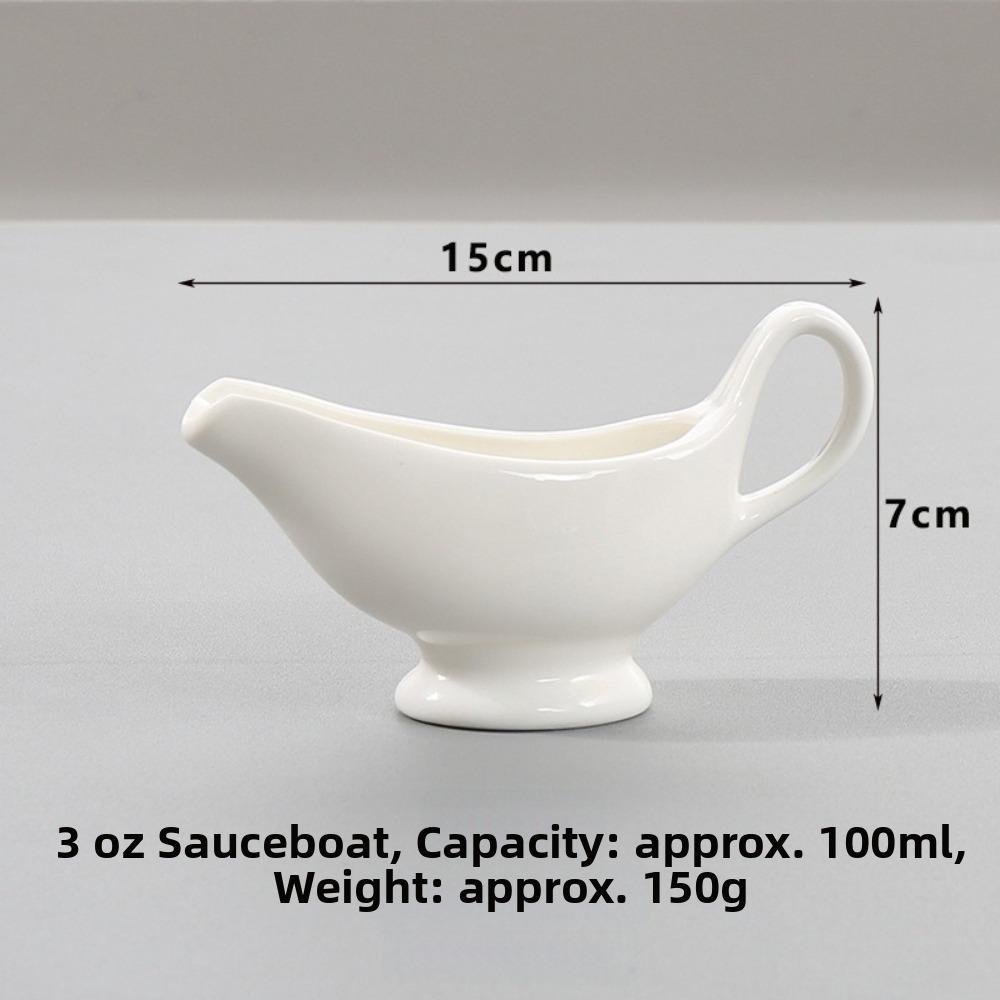 1pc Single Unit Ceramics Creamer Container White Color Ceramics Cup Pitcher Tableware Use