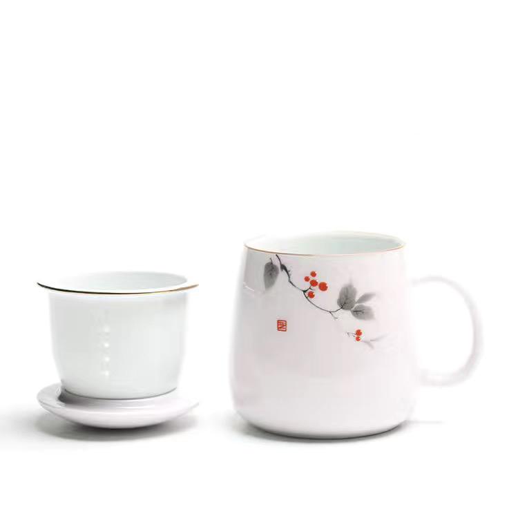 Керамическая чашка для воды, фильтр, чашка для чая, кофейная чашка, креативная кружка, чашка с фильтром, бытовая чашка для чая, одежда для питья