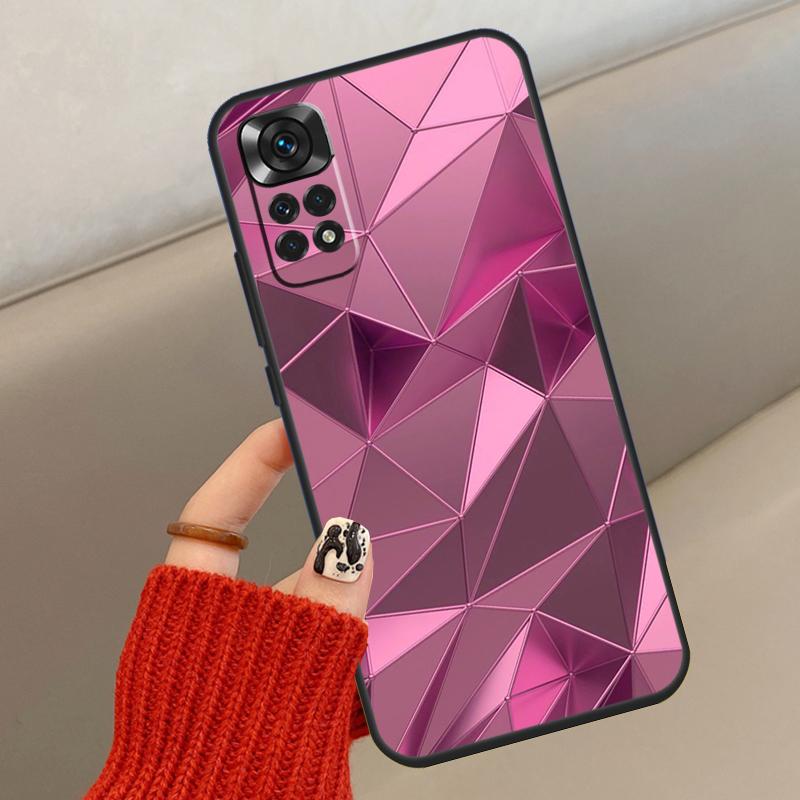 Geometric Abstract Crystal Case For Xiaomi Redmi Note 14 13 12 11 10 15 Pro Plus Cover For Redmi 15 15C 12C 10C 13C 14C