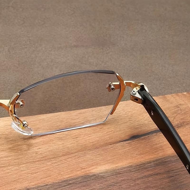 Fashion Harajuku Style Myopia Glasses 0~400 Men Women Anti Radiation Cutting Anti Blue Light Rimless Presbyopia Eyewear