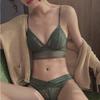 French Lace Ultra-thin Bra Set Sexy Bralette Underwear Summer Comfort Wireless Brassiere Women Beautiful U Type Back Lingerie