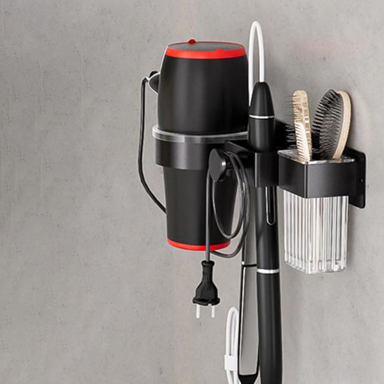 Настенный держатель для фена, органайзер для ванных принадлежностей, полка с высокой несущей способностью