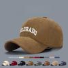Cotton Twill Abraded Big Head Circumference Letter Hat Women's Versatile Soft Top Shows Face Small Internet Celebrity Duck Tongue Baseball Cap