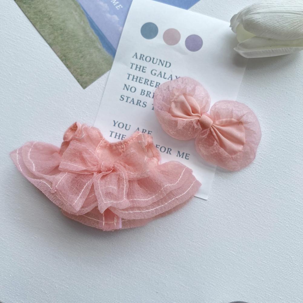 For 17cm Labubu Doll Clothes Fashion Clothes Gauzy Skirt Doll Clothes Hat Dolls Accessories Cute Decoration Little Cloths