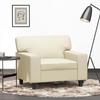 VidaXL Armchair, Upholstered Sofa with Back Cushion, Seat with Armrests, Home Living Room Furniture, Modern, Cream 359408