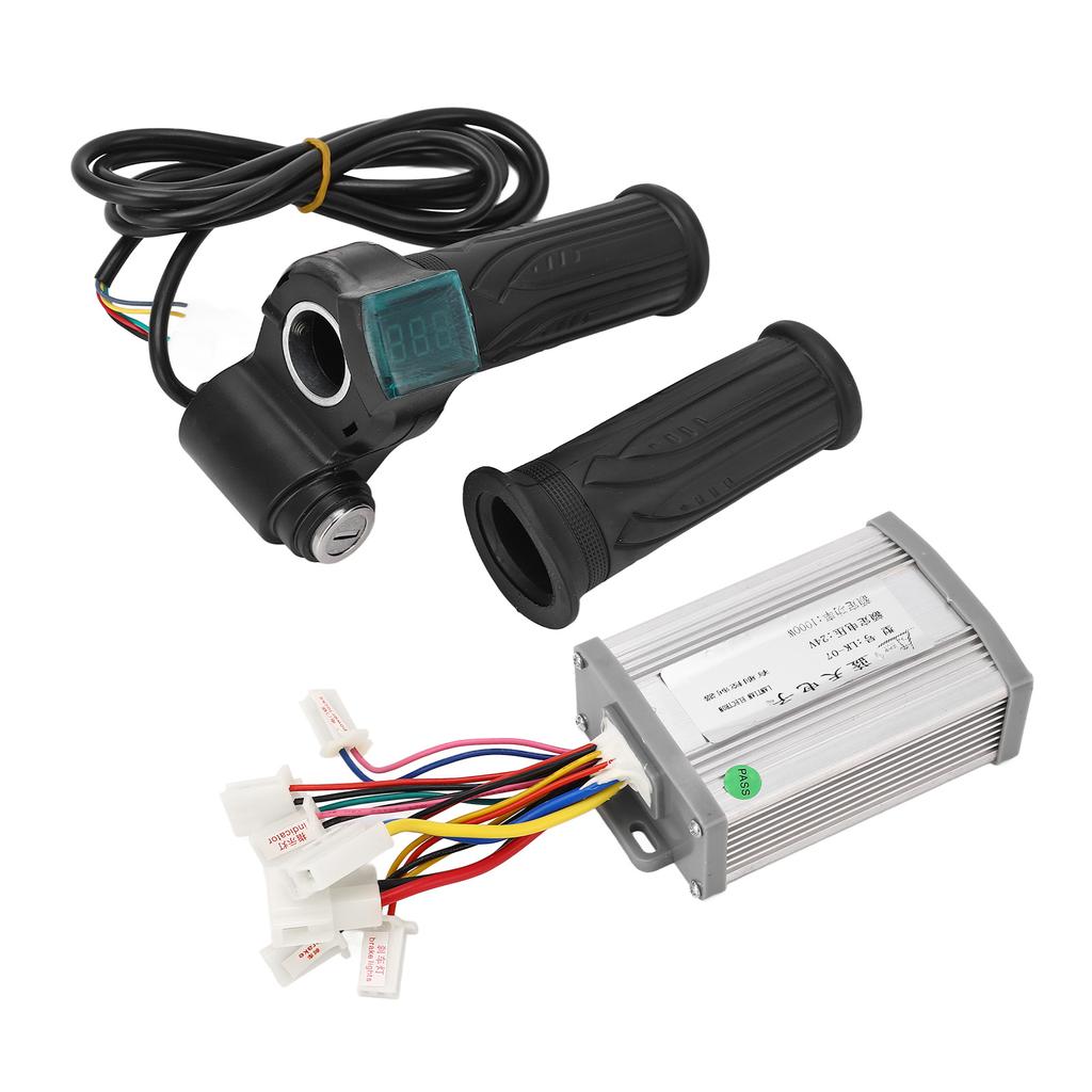 24V 1000W Bicycle Brushed Motor Controller with Twist Throttle Handle Keys Electric Bicycle Conversion Kit