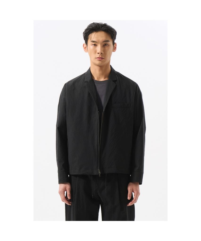 Customellow Black Zip Lapel Jacket Cwjam25441Bkx