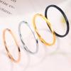Ultra-Fine Smooth Titanium Steel Women's Tail Ring - Simple Stainless Steel Jewelry for Couples