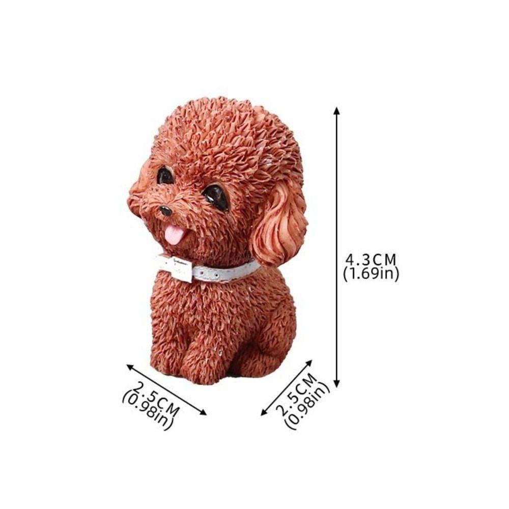 Cute Simulated Dog Figurine Resin Dog Ornament Car Accessories Dog Animal Model  Children Kids