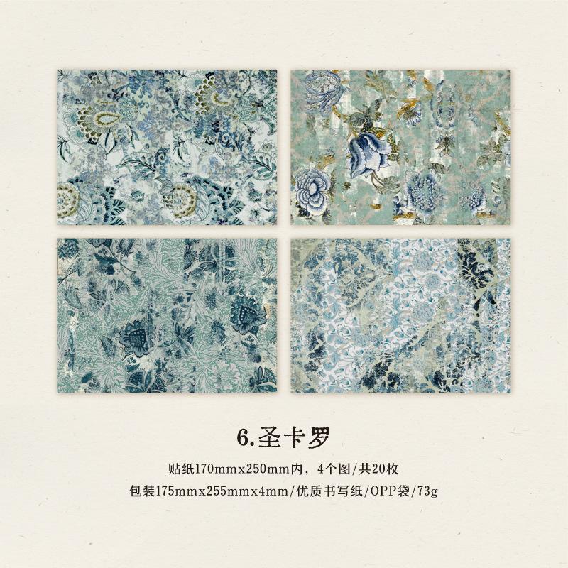 Large Baroque Theme Papers 20pcs, Vintage Journal Backgrounds, Ornate DIY  Scrapbooking Supplies