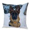 Персиковый кожаный чехол для подушки Подушка с изображением овчарки Домашнее животное Животное Подходит для детской комнаты